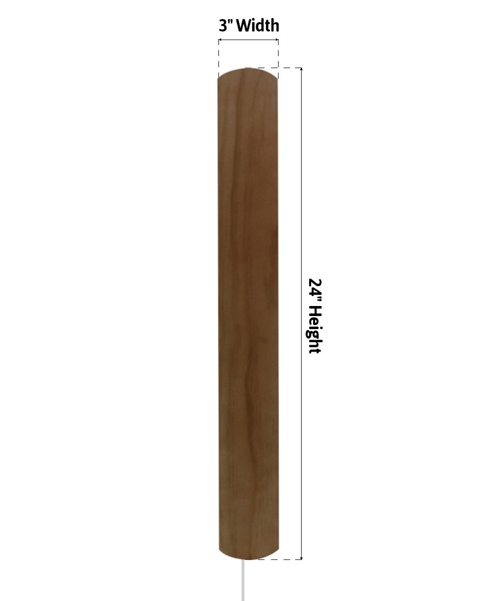 3"W Solid Wood Hover Plank Corner/Wall Accent Light Plug-In by Home